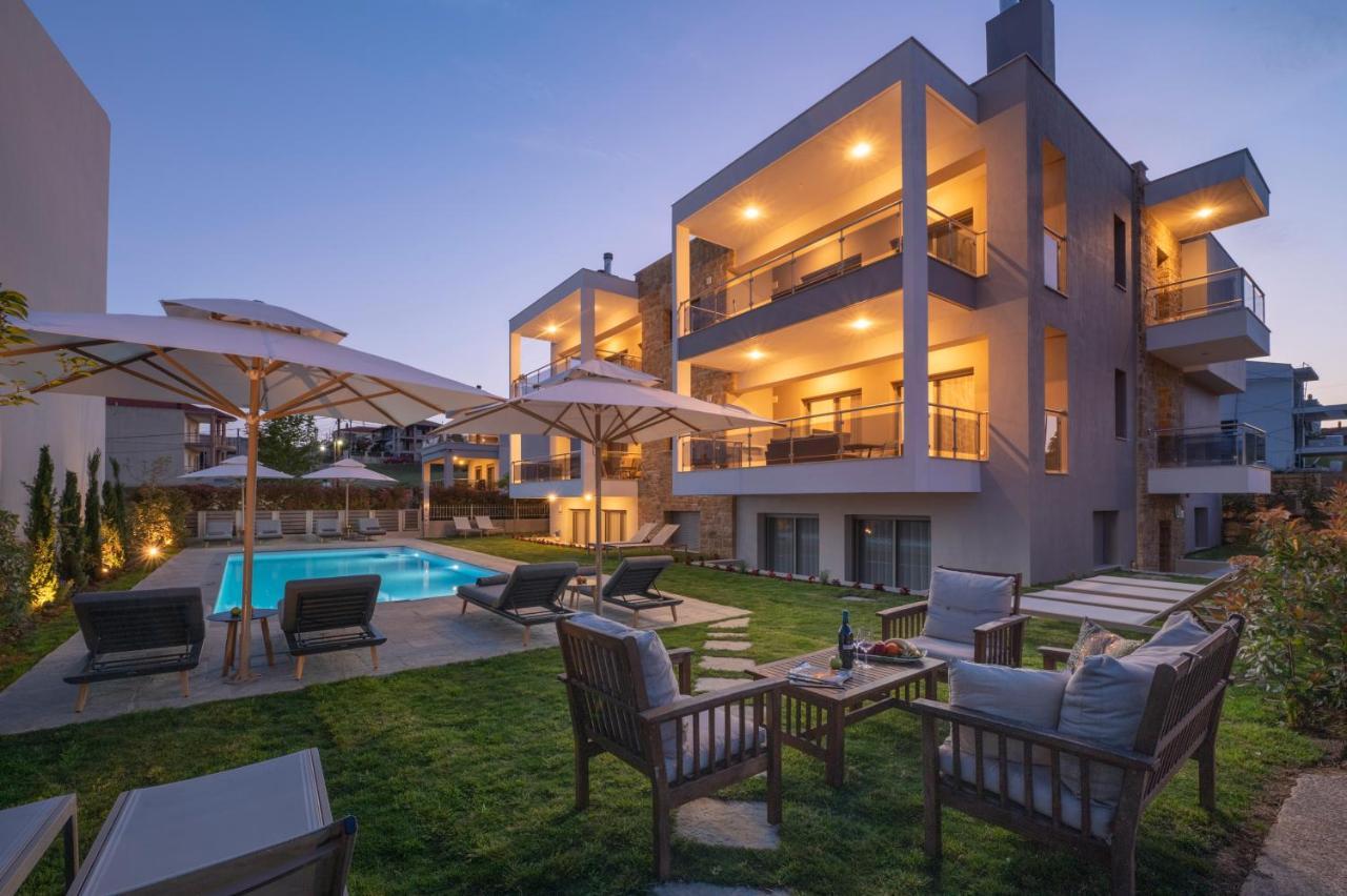Sea Wind Luxury Apartments With Pool Kassandra Halkidikι Néa Fókaia Esterno foto